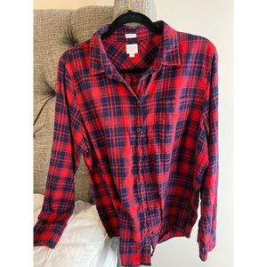 Plaid Button Down Top
